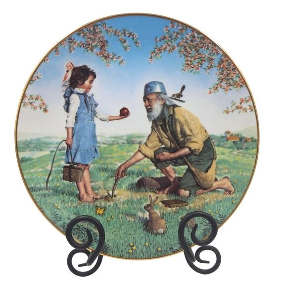 Johnny Appleseed American Folk Heroes Series Porcelain Collector's Plate Vintage - Picture 11 of 11